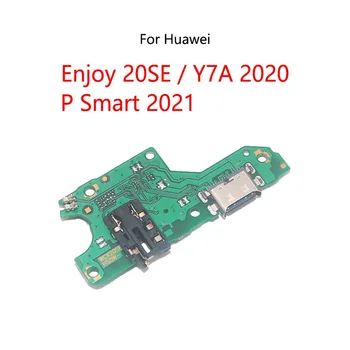 30 шт. Для Huawei Enjoy 20SE/Y7A 2020/P Smart 2021 USB Зарядная Док-станция Порт Разъем Гибкий Кабель Модуль Платы Зарядки