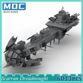 Военная серия Space War Scarran Dreadnought Moc Строительные блоки Классическая модель истребителя-авианосца Кирпичи Поделки Детские игрушки Подарки