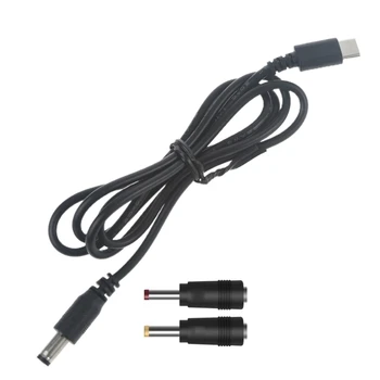 USB C Type-C до Разъема 5,5x2,1 мм, Кабель Питания 20 В 3A, Шнур с Адаптером 3,5x1,35 мм, 4,0x1,7 мм для светодиодной Подсветки Динамика