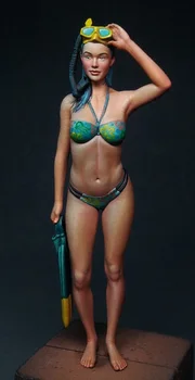 Подставка для современной девушки из смолы с моделью конька в разобранном виде, неокрашенный набор для сборки фигурок
