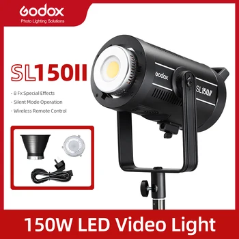 Godox SL150II SL-150W II светодиодный видеосигнал мощностью 150 Вт с креплением Боуэн Сбалансированный дневной свет 5600K 2.4 G Беспроводная система X для интервью