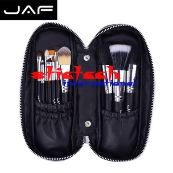 ems или DHL 10 комплектов JAF 12шт Высококачественный комплект кожаный чехол на молнии профессиональные косметические кисти для макияжа