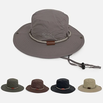 Мужская Весенне-летняя кепка с вышивкой для горных видов спорта, кепка для рыбалки на открытом воздухе, кепка для защиты от ультрафиолета, Пляжная кепка для кемпинга, Походная шляпа рыбака