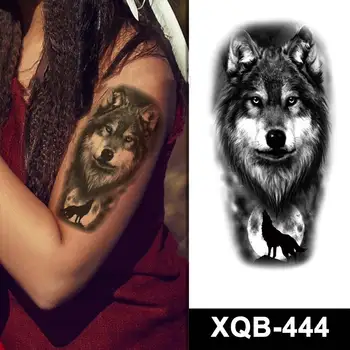 Временные татуировки для мужчин, татуировка Шварцвальдского волка, водонепроницаемая поддельная татуировка для женщин, Переводная татуировка для боди-арта, наклейка на руку