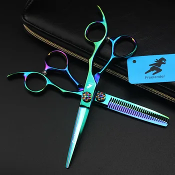 6.0 Салонные ножницы для волос, профессиональные парикмахерские ножницы, зеленые ножницы для стрижки волос, Парикмахерский набор, Парикмахерские ножницы для волос