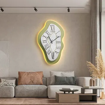 Электронные Роскошные Настенные Часы Скандинавского Дизайна Бесшумные Современные Светящиеся Настенные Часы Минималистичный Смарт Reloj De Pared Creativo Home Decor