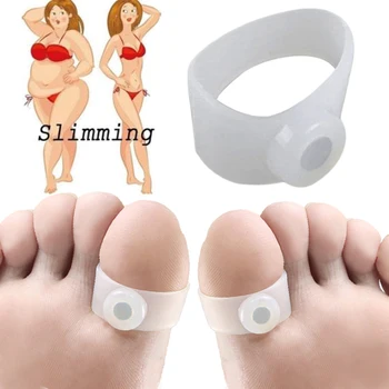 2 шт./1 пара Силиконовых массажных колец для ног с магнитным носком, сжигающих жир, сжигающих для похудения, для женщин, быстро теряющих вес, уменьшающих тело, инструмент