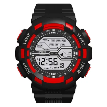 Роскошные Мужские Цифровые часы со светодиодной датой будильника Спортивные Многофункциональные Модные Семицветные Красочные Светящиеся Электронные часы Relogio
