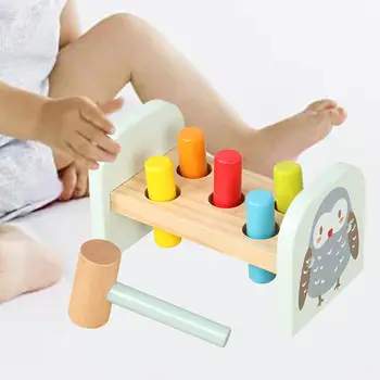 Деревянная игрушка-фунтик Деревянный молоток Игрушка для малышей Подарок на День рождения и вечеринку