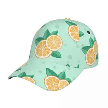 Кепка унисекс, регулируемая кепка для взрослых, бейсбольная кепка с кусочками апельсина и мятой, кепка в стиле хип-хоп