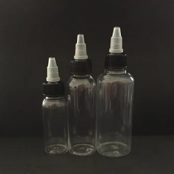 Бесплатная доставка ПЭТ-бутылки для жидкости 100 мл прозрачная бутылка для сока Пластиковые бутылки с иглами, откручивающиеся колпачки