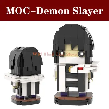 MOC1175 Demon Slayer Iguro Obanai Brick, фигурки персонажей аниме, строительные блоки, развивающие игрушки для детей, подарок другу