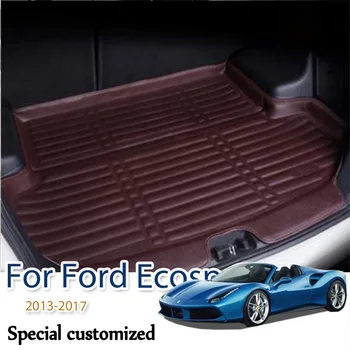 Подходит для Ford Ecosport 2013 2014 2015 2016 2017, коврик для багажника, подкладка для заднего багажника, поддон для пола, ковер для грязи