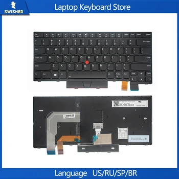 Новый US Для Lenovo Thinkpad T470 T480 A475 A485 01HX459 01AX364 01AX569 01AX487 Клавиатура Ноутбука с подсветкой