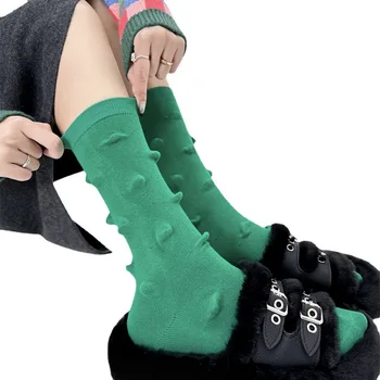 Высококачественные Модные женские хлопковые носки Kawaii Sox 3D Impression Lady, повседневные носки-ежики для девочек, уличная одежда, прямая поставка