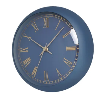 Металлические Простые круглые настенные часы в скандинавском стиле, Современные модные бесшумные часы, украшение гостиной, Креативные ручные кварцевые часы