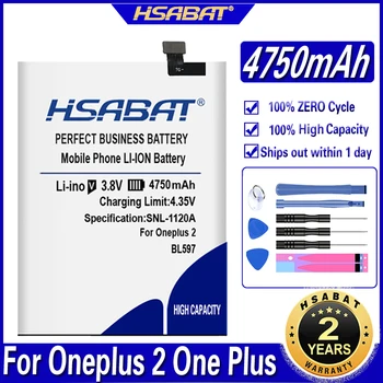 Аккумулятор HSABAT 4750mAh BLP597 для Oneplus 2 /для One Plus Две Сменные батареи Bateria