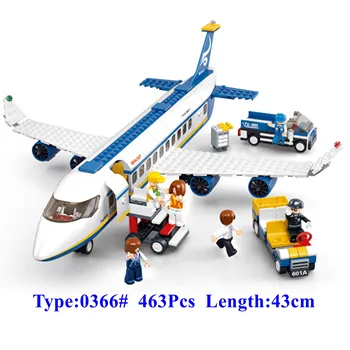 Строительный набор Skybus Blocks Airline Bus Big Plane Bricks Model Toys 463 шт.