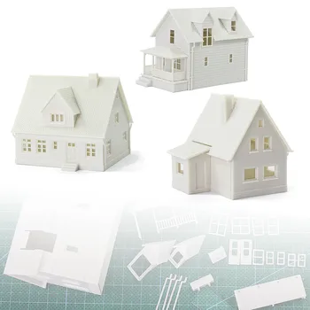 Evemodel, модель деревенского дома в масштабе 1: 160, 1 шт., белое архитектурное здание в разобранном виде