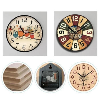 Круглые настенные часы, бесшумные, не тикающие декоративные часы, управляемые винтажные часы для домашнего офиса, спальни, кухни