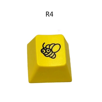 Колпачок для ключей R4 Cherry Profile Dip Dye Sculpture PBT-колпачок для механической клавиатуры с гравировкой Honey Bee Keycap 