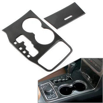 2 шт. Для Jeep Grand Cherokee 2011 2012 2013 автомобильная наклейка, рамка переключения передач, отделка из углеродного волокна, АБС-пластик, Только LHD