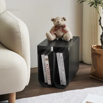 Современные журнальные столики из кованого железа, простая мебель для гостиной, диван, приставной столик, креативный табурет для хранения обуви, минималистичный домашний стол