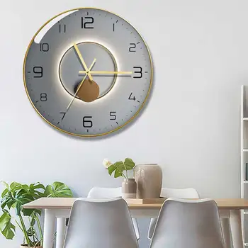 12-Дюймовые Стеклянные Настенные часы Современного дизайна Геометрическая Серия Art Round Mute Креативное Подвесное Украшение для дома, гостиной, Спальни.
