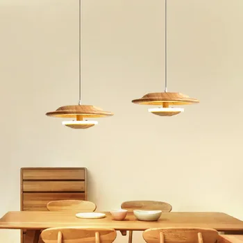 Светодиодные подвесные светильники из массива дерева Nordic moderns декоративный ресторанный барный стол прикроватные потолочные Светильники люстры украшения для дома