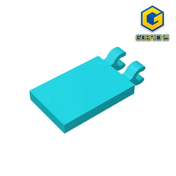 Плитка Gobricks GDS-896, модифицированная 2 x 3 с 2 зажимами, совместимая с техническими образовательными строительными блоками 30350 DIY