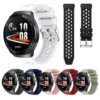 Спортивный силиконовый ремешок для часов Huawei watch GT 2e, монохромный сменный ремешок для смарт-часов, браслет GT2e, 22-мм браслет-ремень