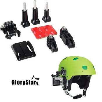 Аксессуары GloryStar Gopro для шлема с изогнутым клеевым боковым креплением для спортивных камер GoPro Hero 5/4/4s/ 3+/3, SJCAM, Xiao Yi