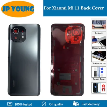 Оригинальное Новое Для Xiaomi Mi 11 Заднее Стекло M2011K2C M2011K2G Крышка Батарейного Отсека Корпус Задней Двери Чехол Для Mi 11 Замена Задней крышки
