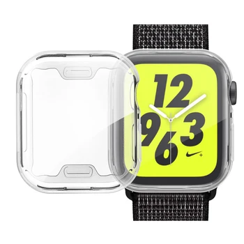Чехол-накладка для Apple Watch 5 4 3 band 44 мм 40 мм 42 мм 38 мм защитная Пленка для экрана iwatch Силиконовая Защитная Пленка Screenprotector