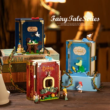 Серия MOC Fairytale Town Строительные блоки Коллекция Алисы Волшебной принцессы, сборник рассказов, Поделки из кирпичей, игрушки для девочек, подарки
