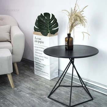 Журнальный столик Nordic Rock Board Минималистичная Современная мебель для дома в гостиной, Мини-круглый столик, Легкие Роскошные креативные журнальные столики
