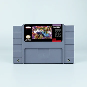 Экшн-игра для черепах IV Turtles in Time - для игровых консолей SNES доступен картридж с версией для США или Европы.