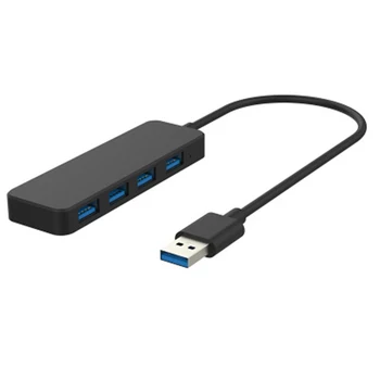 USB к USB 3.0/2.0 Концентратор 1-4 порта Мультиразветвитель адаптер расширитель Высокая скорость 5 Гбит/с для ПК Компьютер Ноутбук Мышь Клавиатура