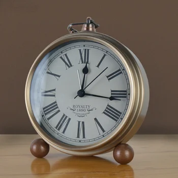 Европейский винтажный Железный художественный будильник, американские креативные Электронные часы, простой домашний ночник, студенческие бесшумные часы