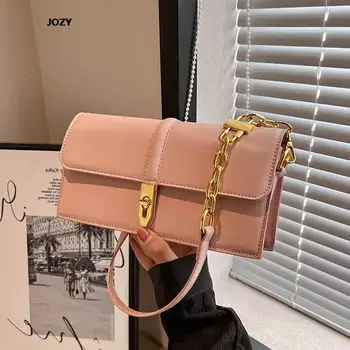 2023 Новый Роскошный дизайн женской сумки через плечо, высококачественная летняя модная сумка через плечо с цепочкой в простом стиле, Универсальная кожаная сумка