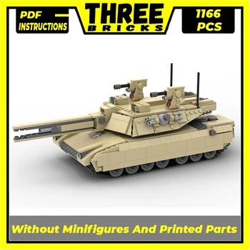 Строительные блоки Moc Военная модель основного боевого танка M1A4 Технические кирпичи для сборки своими руками Строительные игрушки для детей в подарок к празднику
