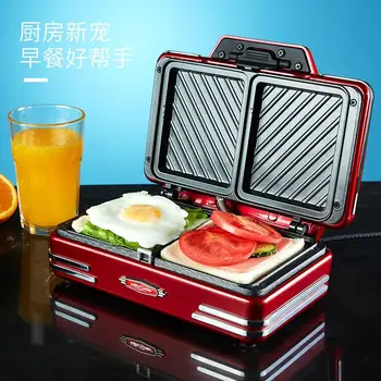 Красный Пресс Для Приготовления Сэндвичей многофункциональная Машина Для Завтрака Тостер Ветчина Яйцо Пищевое Антипригарное покрытие Двойная Окантовка краев диска