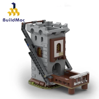 BuildMoc Dragons Game Roller Dice Tower Строительные Блоки Комплект И Подземелье С Автоматической Самозарядкой Кубики Кирпичи Игрушки Подарок На День Рождения