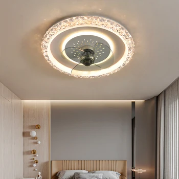 Скандинавский декор спальни светодиодные светильники для потолочного вентилятора в комнате, лампа для ресторана, столовая, потолочные вентиляторы с дистанционным управлением подсветкой