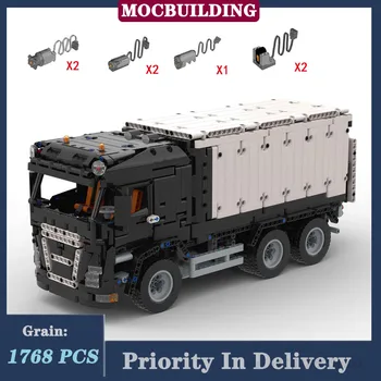 MOC City Cargo Transport Модель грузовика, Технология сборки строительных блоков, транспортное средство, коллекция игрушек для мальчиков, подарки