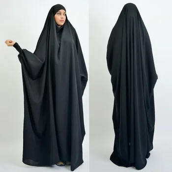 Мусульманское женское платье Макси-хиджаб с капюшоном на Ид, комплект одежды для молитв, Джеллаба Джилбаб, Абая, платье для Рамадана, абаи, исламский никаб, бурка, Джуба
