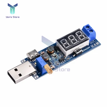 USB 5 В DC-DC понижающий преобразователь Модуль питания Светодиодная цифровая трубка Регулируемые регуляторы напряжения от 3,5-12 В до 1,2-24 В