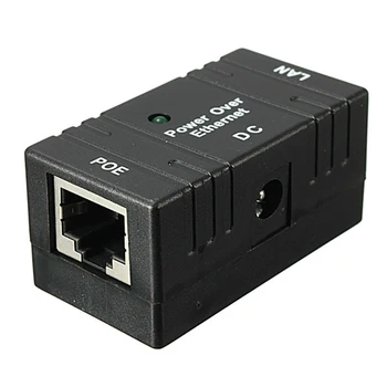 10 М/100 Мбит/с Пассивное питание POE по Ethernet RJ-45 Инжекторный разветвитель Настенный адаптер для сетевого подключения IP-камеры видеонаблюдения