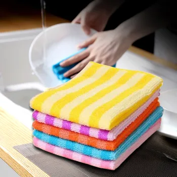 Суперпоглощающая салфетка для кухонной посуды из микрофибры, Высокоэффективная посуда, полотенце для уборки дома, Кухонные инструменты, гаджеты 5шт