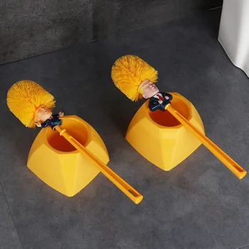 Очиститель Donald Trump Brush Туалетные Принадлежности Набор Щеткодержателей Wc Borstel Щетка Для Чистки Ванной Комнаты Инструменты Креативная Ванная Комната